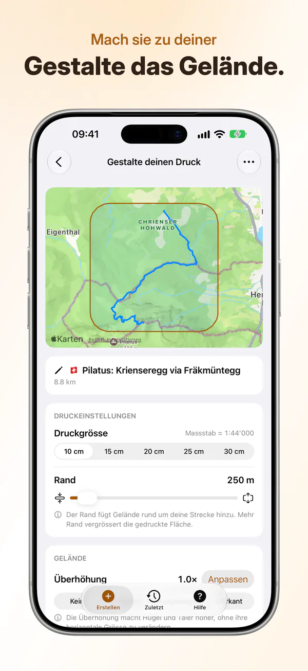 Mach sie zu deiner: Gestalte das Gelände.