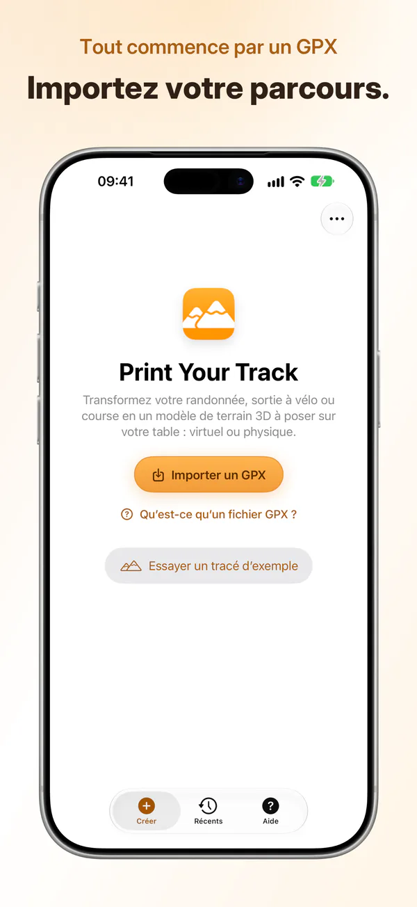 Tout commence par un GPX: Importez votre parcours.