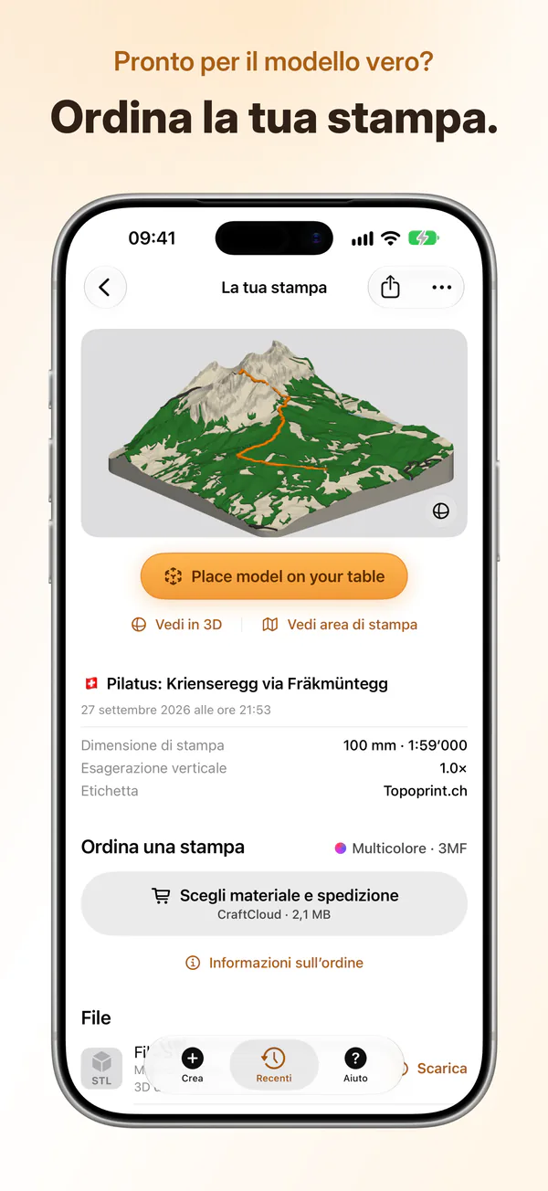 Pronto per il modello vero?: Ordina la tua stampa.